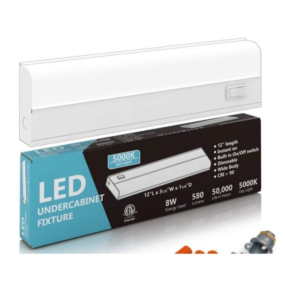 LED Under Cabinet Task Lighting - 12 inch - 5000W - Daylight
